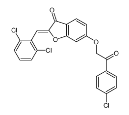 6-[2-(4-chlorophenyl)-2-oxoethoxy]-2-[(2,6-dichlorophenyl)methylidene]-1-benzofuran-3-one结构式