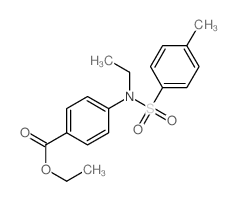 Benzoicacid, 4-[ethyl[(4-methylphenyl)sulfonyl]amino]-, ethyl ester Structure