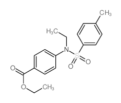 Benzoicacid, 4-[ethyl[(4-methylphenyl)sulfonyl]amino]-, ethyl ester structure