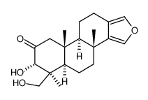 3α-Hydroxy-4β-hydroxymethyl-4,8-dimethyl-18-nor-16-oxa-5α-androsta-13(17),14-dien-2-one Structure