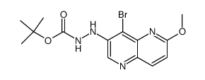(4-bromo-6-methoxy-[1,5]naphthyridin-3- ylamine)carbamic acid tert-butyl ester结构式