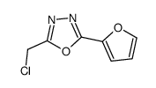 2-(chloromethyl)-5-(furan-2-yl)-1,3,4-oxadiazole结构式