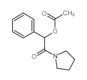 1-[(乙酰氧基)苯基乙酰基]-吡咯烷结构式