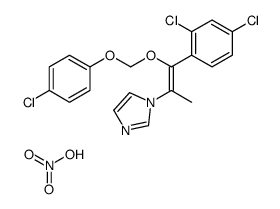 1-[(Z)-1-[(4-chlorophenoxy)methoxy]-1-(2,4-dichlorophenyl)prop-1-en-2-yl]imidazole,nitric acid Structure