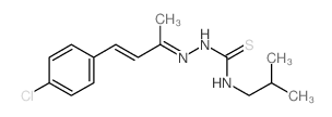 Hydrazinecarbothioamide,2-[3-(4-chlorophenyl)-1-methyl-2-propen-1-ylidene]-N-(2-methylpropyl)- structure