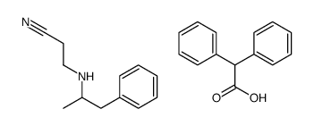 diphenylacetic acid, compound with ()-3-[(1-methyl-2-phenylethyl)amino]propiononitrile (1:1) Structure