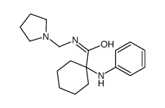 1-anilino-N-(pyrrolidin-1-ylmethyl)cyclohexane-1-carboxamide Structure