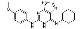 6-N-cyclohexyl-2-N-(4-methoxyphenyl)-7H-purine-2,6-diamine结构式