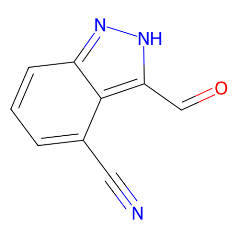 3-Formyl-1H-indazole-4-carbonitrile结构式