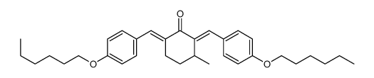 2,6-bis[(4-hexoxyphenyl)methylidene]-3-methylcyclohexan-1-one Structure