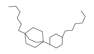 1-hexyl-4-(1-hexyl-4-bicyclo[2.2.2]octanyl)bicyclo[2.2.2]octane结构式