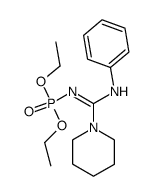 diethyl ((phenylamino)(piperidin-1-yl)methylene)phosphoramidate结构式