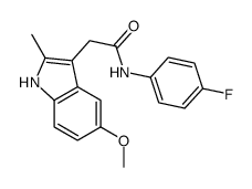 N-(4-fluorophenyl)-2-(5-methoxy-2-methyl-1H-indol-3-yl)acetamide Structure