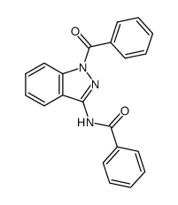 N-(1-benzoyl-1H-indazol-3-yl)benzamide结构式