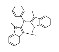 bis(1,3-dimethylindol-2-yl)-phenylphosphane结构式