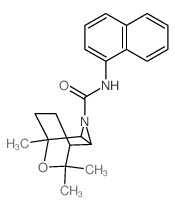 6-Oxa-3-azatricyclo(3.2.2.0(2,4))nonane-3-carboxamide, 5,7,7-trimethyl-N-1-naphthalenyl- structure