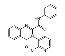 3-(2-Chloro-pyridin-3-yl)-4-oxo-3,4-dihydro-quinazoline-2-carboxylic acid phenylamide Structure