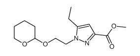 5-ethyl-1-[2-(tetrahydro-pyran-2-yloxy)-ethyl]-1H-pyrazole-3-carboxylic acid methyl ester Structure