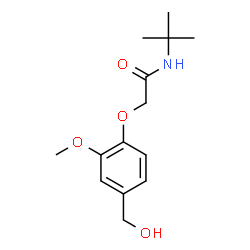 N-TERT-BUTYL-2-(4-HYDROXYMETHYL-2-METHOXY-PHENOXY)-ACETAMIDE structure