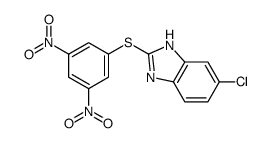 6-chloro-2-(3,5-dinitrophenyl)sulfanyl-1H-benzimidazole结构式