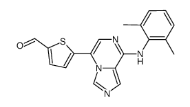 5-[8-(2,6-dimethylphenylamino)imidazo[1,5-a]pyrazin-5-yl]thiophene-2-carbaldehyde Structure