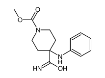 methyl 4-carbamoyl-4-(phenylamino)piperidine-1-carboxylate Structure