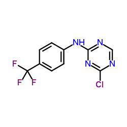 4-Chloro-N-[4-(trifluoromethyl)phenyl]-1,3,5-triazin-2-amine结构式