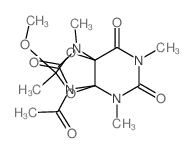 4,5-(Epoxymethanoxy)-7H-purine-2,6,8(1H,3H,9H)-trione,9-acetyl-11-methoxy-1,3,7,11-tetramethyl- (9CI)结构式