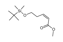methyl (Z)-5-tert-butyldimethylsilyloxy-2-pentenoate结构式
