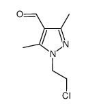 1-(2-chloroethyl)-3,5-dimethyl-1H-pyrazole-4-carbaldehyde结构式