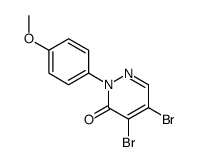 4,5-dibromo-2-(4-methoxyphenyl)pyridazin-3-one结构式