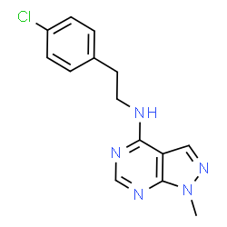 N-[2-(4-Chlorophenyl)ethyl]-1-methyl-1H-pyrazolo[3,4-d]pyrimidin-4-amine Structure