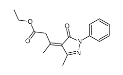 ethyl (Z)-3-(3-methyl-5-oxo-1-phenyl-1,5-dihydro-4H-pyrazol-4-ylidene)butanoate Structure