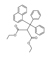 ([1]naphthyl-diphenyl-methyl)-malonic acid diethyl ester Structure