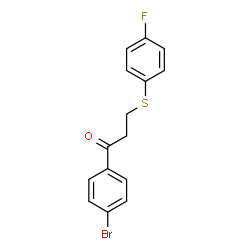 1-(4-BROMOPHENYL)-3-[(4-FLUOROPHENYL)SULFANYL]-1-PROPANONE structure