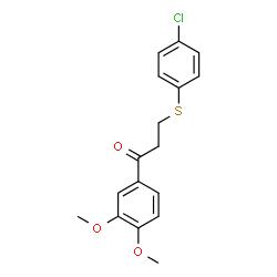 3-[(4-CHLOROPHENYL)SULFANYL]-1-(3,4-DIMETHOXYPHENYL)-1-PROPANONE结构式