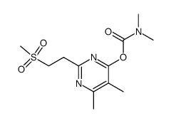 N,N-dimethyl O-(2-(2-methyl-sulphonyl-ethyl)-5,6-dimethyl-pyrimidin-4-yl)carbamate Structure