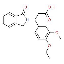 3-(4-ETHOXY-3-METHOXYPHENYL)-3-(1-OXO-1,3-DIHYDRO-2H-ISOINDOL-2-YL)PROPANOIC ACID Structure
