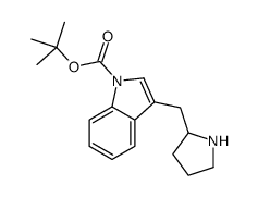 3-PYRROLIDIN-2-YLMETHYL-INDOLE-1-CARBOXYLIC ACID TERT-BUTYL ESTER结构式