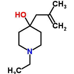 1-Ethyl-4-(2-methyl-2-propen-1-yl)-4-piperidinol结构式