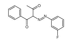 2-[(3-fluorophenyl)diazenyl]-1-phenylbutane-1,3-dione Structure