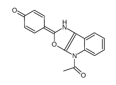4-(4-acetyl-1H-[1,3]oxazolo[5,4-b]indol-2-ylidene)cyclohexa-2,5-dien-1-one Structure