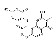 3-methyl-7-[(3-methyl-2,4-dioxo-1H-pteridin-7-yl)disulfanyl]-1H-pteridine-2,4-dione结构式