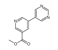 methyl 5-(pyrimidin-5-yl)pyridine-3-carboxylate结构式