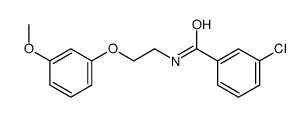 3-chloro-N-[2-(3-methoxyphenoxy)ethyl]benzamide Structure