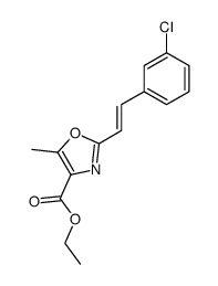 ethyl 2-(3-chlorostyryl)-5-methyl-4-oxazolecarboxylate Structure