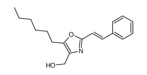 [5-hexyl-2-(2-phenylethenyl)-1,3-oxazol-4-yl]methanol Structure