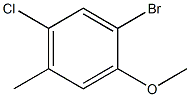 1-Bromo-5-chloro-2-methoxy-4-methyl-benzene结构式