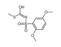 S-methyl N-(2,5-dimethoxyphenyl)sulfonylcarbamothioate Structure