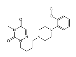 2-[4-[4-(2-methoxyphenyl)piperazin-1-yl]butyl]-4-methyl-1,2,4-triazine-3,5-dione结构式